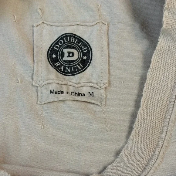 Double D Ranch Play Nice U S A Patriotic Embroidered Tee Size Medium - Picture 8 of 13